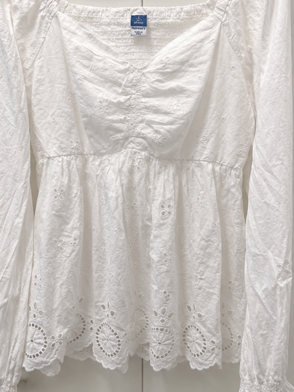 Old Navy White Eyelet Top